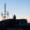 Cuxhaven: Wind-Semaphor und Hamburger Leuchtturm